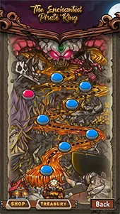 Screenshot: level selection map